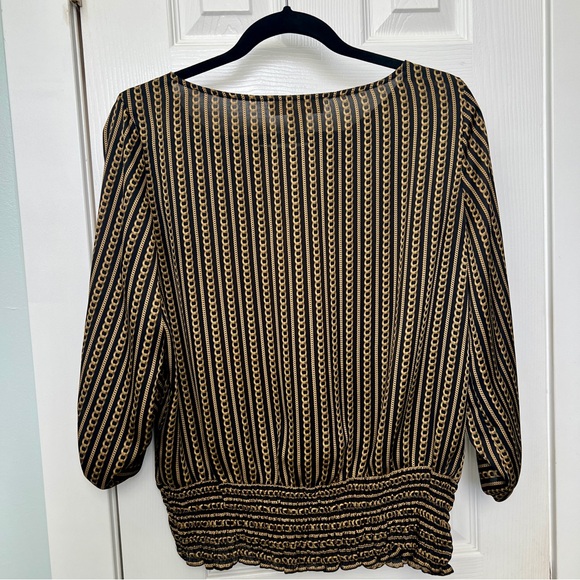 Michael Kors fitted Black and Gold Women's Top, medium - Picture 7 of 7